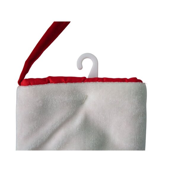 Small Decorative Velvet Christmas Stockings Embroidered Snowflake GUC Three - Picture 12 of 16